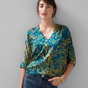 White House Black Market Kimono Sleeve Blouse